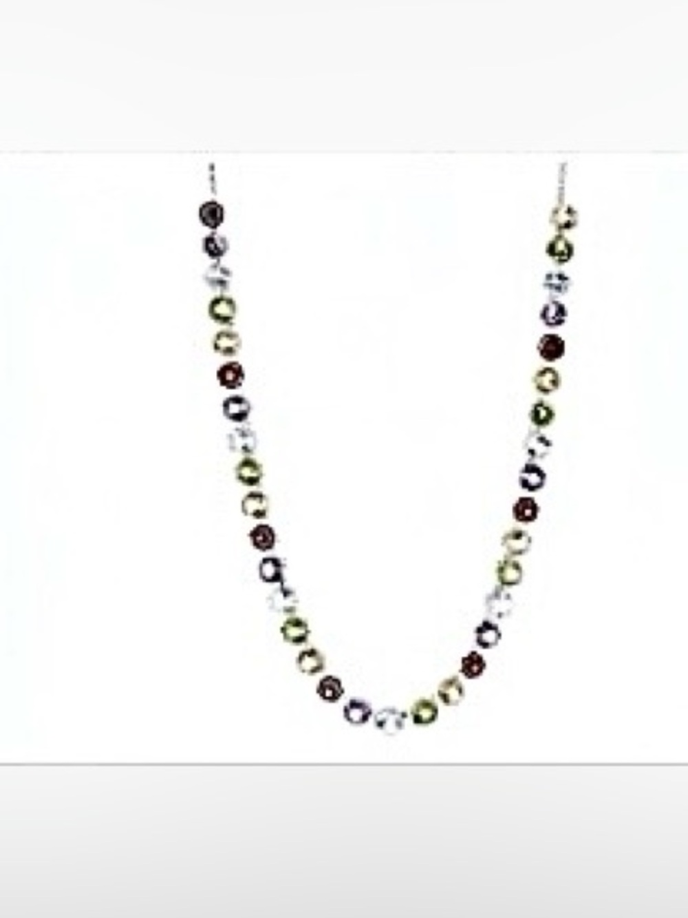 28.98CTW Round Multi-Gem Rhodium Over Sterling Silver Necklace 18” - Picture 6 of 8